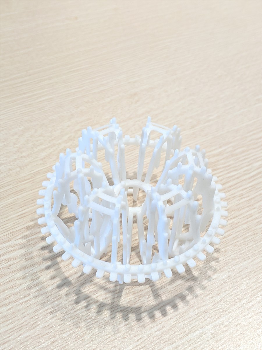 Microbial plastic balls - hemp substrate