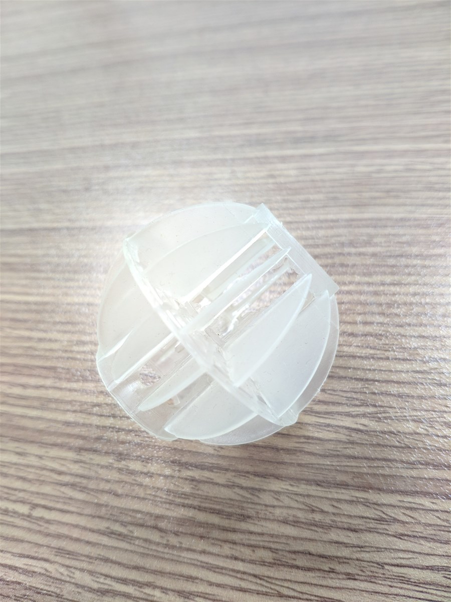 Plastic multi-faceted hollow sphere