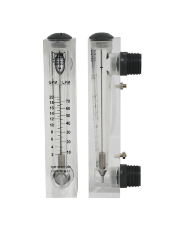Lưu lượng kế LZM-40 lắp trên bảng điều khiển
